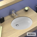 Porcelain Washbasin Undermount 58x43.5 SEREL White